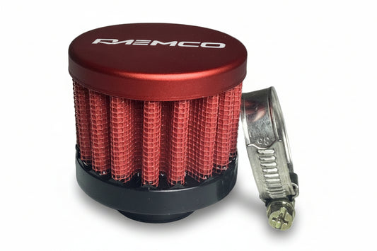 Raemco Premium High Performance Breather Air filter crankcase Filter With Color Matched Aluminum Cap