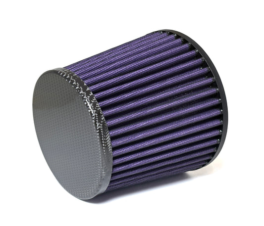 Raemco Universal Tapered Air Filter 3" - Purple With Real Carbon Fiber Cap