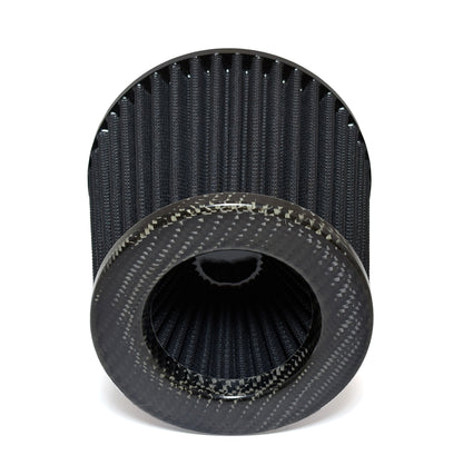 Raemco Universal Tapered Air Filter 3" - Black With Real Carbon Fiber Cap