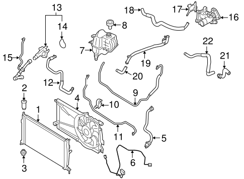 Mazda 3, 2.0L Radiator Hose Kit Green