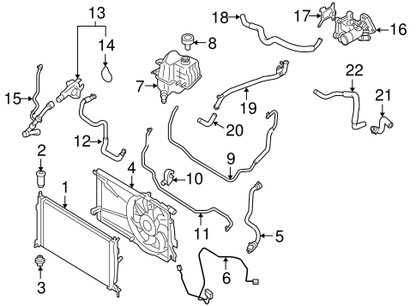 Mazda 3, 2.0L Radiator Hose Kit Green